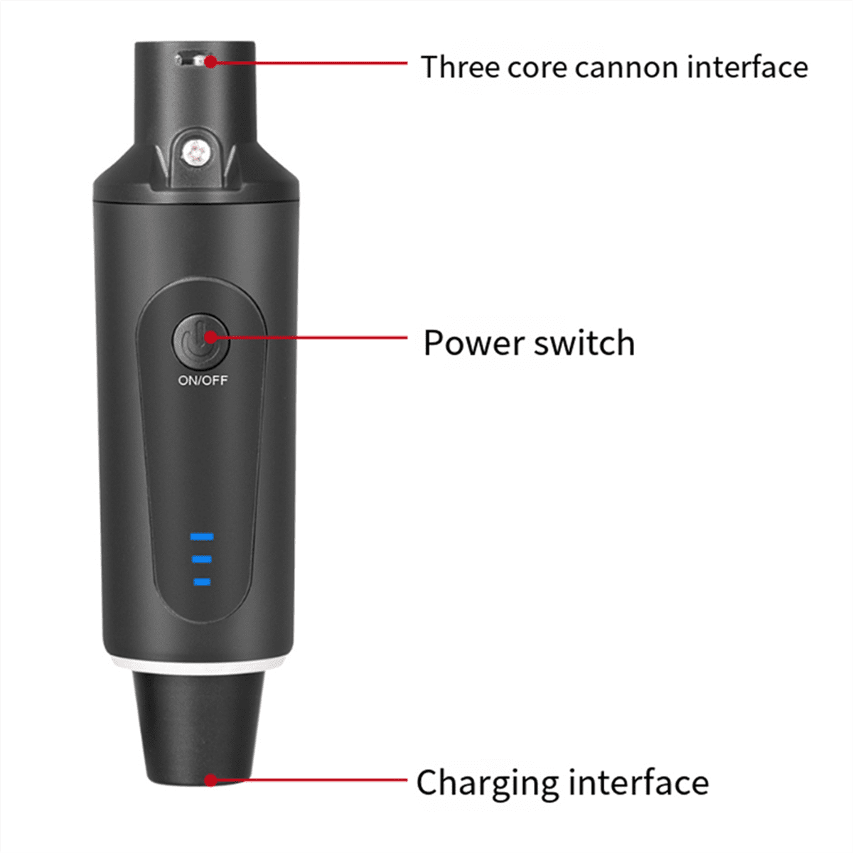 New 2.4g XLR Microphone Wireless Transmitting & Receiving System Dynamic Condenser Microphone Reverberation Adjustment