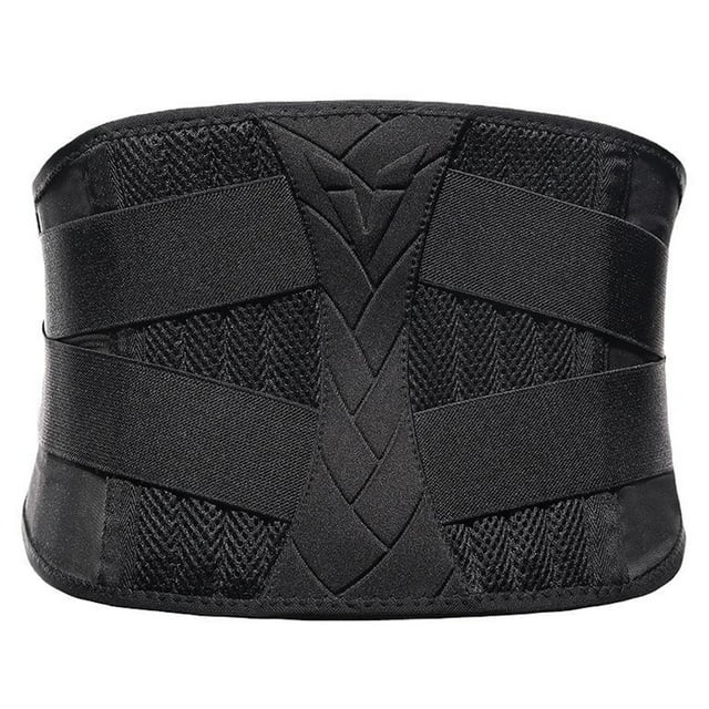 Cinturón de gimnasio con soporte de columna en forma de V, cinturones de sentadillas con 5 placas de acero, 2 resortes, cintura lateral, cinturón de culturismo transpirable, M