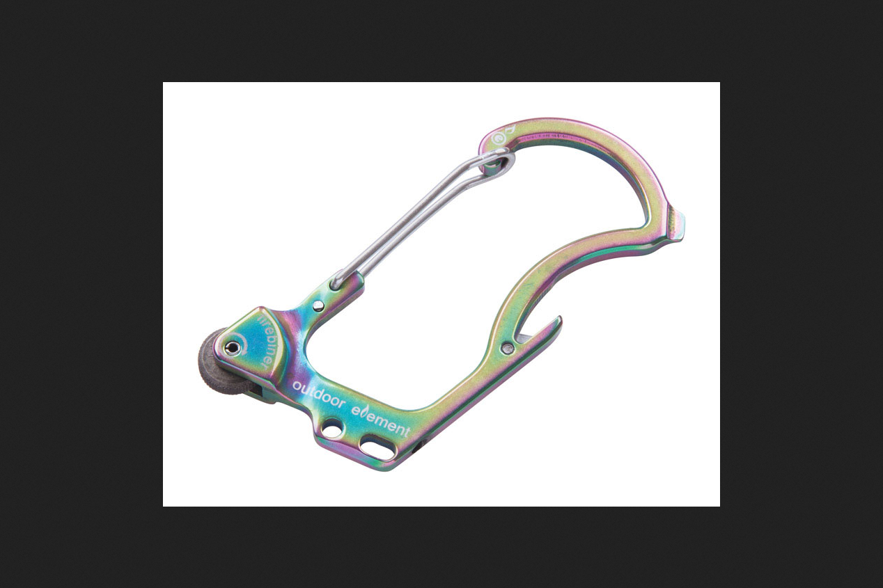 Outdoor Element Firebiner 6In1 Flint MultiTool Carabiner Stainless