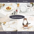 thumbnail image 6 of Coffee Mat Dish Drying Mat for Kitchen Counter Marble Coffee Maker Mats Hide Stain Absorbent Rubber Backed Coffee Bar Mats for Countertops Coffee Bar Accessories 24"x16",White Gold, 6 of 6