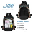 thumbnail image 6 of FORMRS Women's Travel Backpack Purse Anti-Theft Hidden Pockets Casual Shoulder Bag, Flowers and Cat, 6 of 7