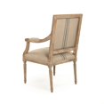 thumbnail image 3 of Zentique B007 E272 A033 Blue Stripe 27 x 37.5 x 25 in. Louis Club Chair, Khaki Linen & Blue Stripe, 3 of 4