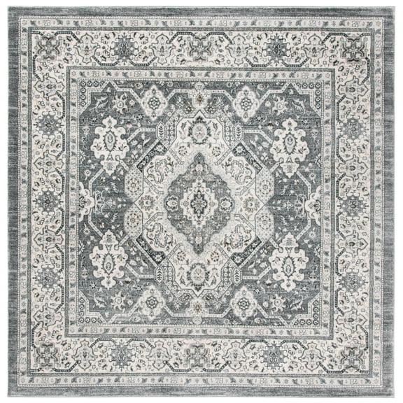 SAFAVIEH Isabella Zander Oriental Area Rug, Grey/Cream, 8' x 8' Square