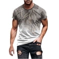 thumbnail image 2 of HKEJIAOI Mens Spring Summer Casual Sports Color Block Raglan Sleeves Round Neck T Shirt, 2 of 5