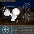 thumbnail image 6 of White Motion Sensor Dusk to Dawn Outdoor Security Flood Light - 240 Degree Range - 85 Ft, 6 of 14