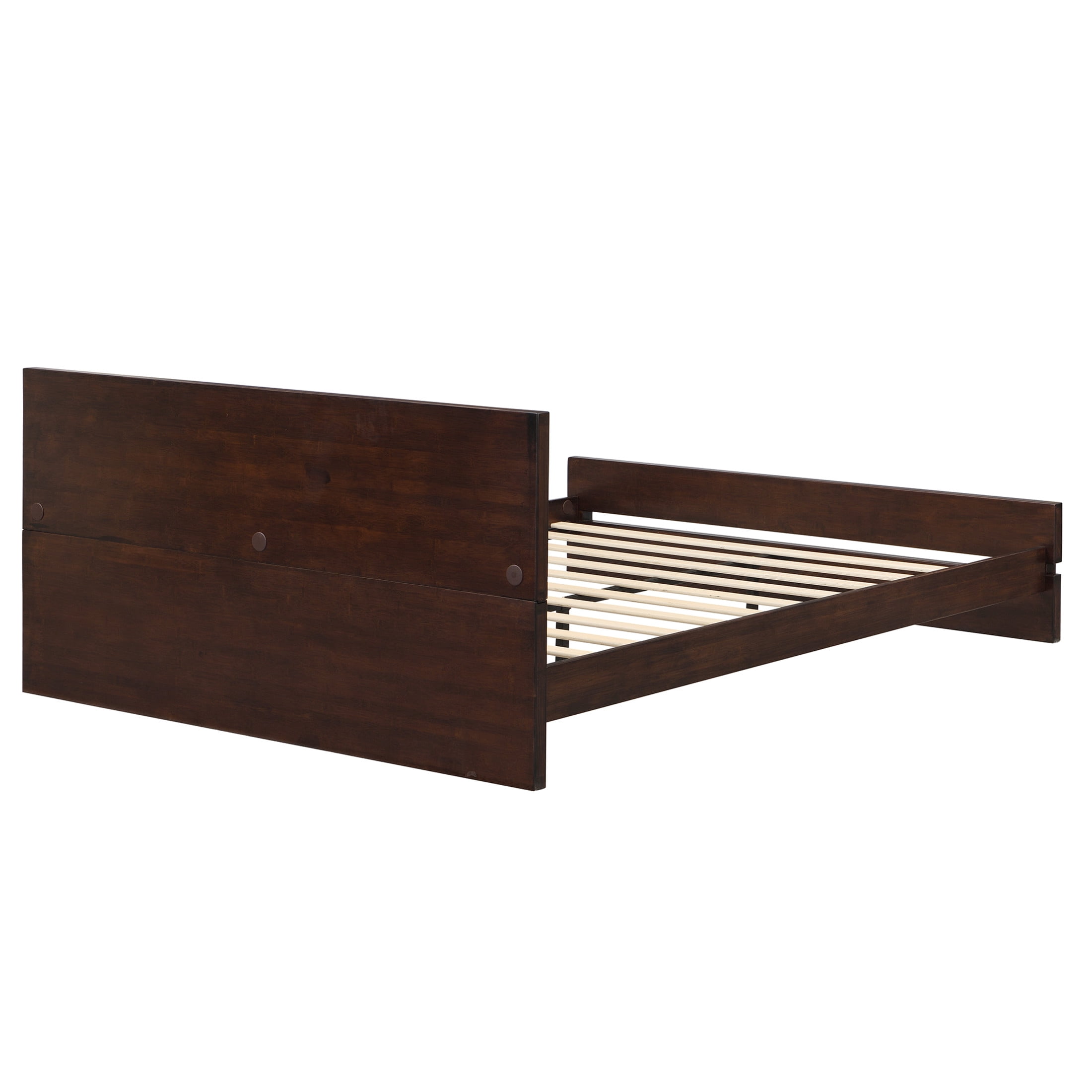 Christopher Knight Home Queen Size Solid Bamboo Platform Bed Frame, Minimalist Design, Chocolate