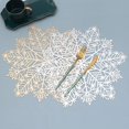 thumbnail image 5 of Snowflake Placemats Set of 4, Rouhuhura 15 inch Christmas Placemats Decorations Snowflake Tablemats Hollow Out Design Round Vinyl Place Mats Dining Table Setting Kitchen Table Mats, 5 of 9