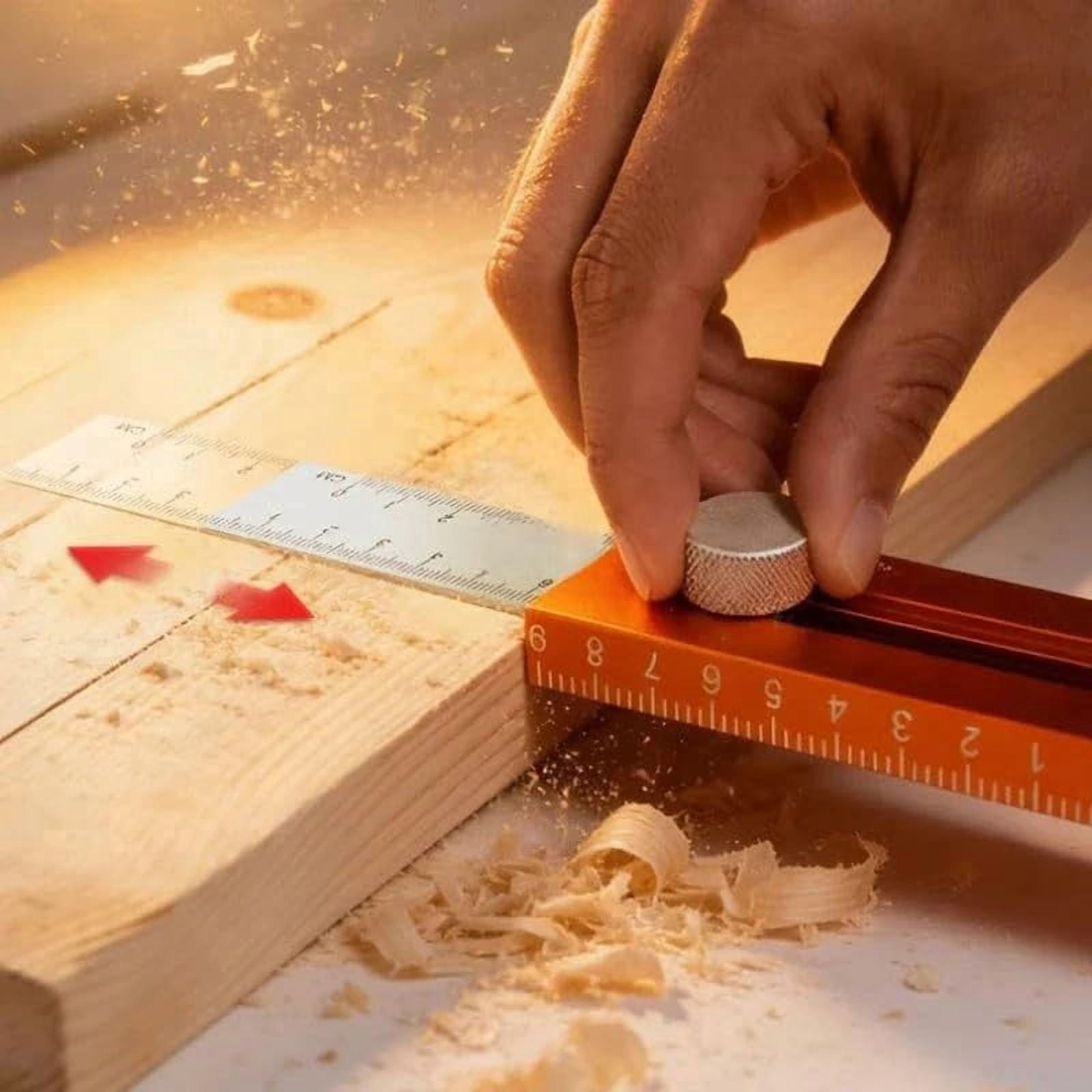 Multifunctional Marking Level Ruler, Adjustable Positioning Marking Protractor Tool, Multifunctional Depth Measuring Ruler with Angle Mark 90°-180°, Craftsman Angle Measure Tool (1PCS)