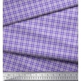 thumbnail image 2 of Soimoi Purple Cotton Poplin Fabric Gingham Check Print Fabric by Yard 56 Inch Wide, 2 of 3