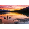 thumbnail image 2 of Bishop, Russ 14x11 White Modern Wood Framed Museum Art Print Titled - Sunset at Patricia Lake-Jasper National Park-Alberta-Canada, 2 of 4
