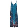 thumbnail image 4 of City Neon Streetview Night at Night Design Sleeveless Dress Woman Fashion Long Dresses Women's Summer Suit Dress 2025, 4 of 7