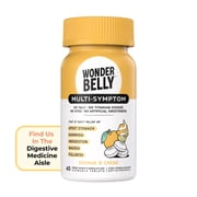 Wonderbelly Multi-Symptom Relief Chewable Tablets, Orange & Creme Flavor, 262 mg, 40 Count