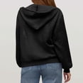 thumbnail image 6 of Hurxie Women's Full Zip Up Hoodies Waffle Knit Long Sleeve Sweatshirt Tops Early Fall Fashion Clothes, Knit Long Sleeve, Oversized Hooded Tops, 6 of 6