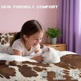 thumbnail image 4 of Qpednta Brown Cow Print Duvet Cover Set Soft Cozy Bedding Set with 2 Matching Pillow Shams Breathable Bedding Comforter Cover 3 Pieces Comforter Set Bedroom Decor, 4 of 7