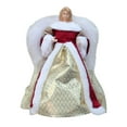 thumbnail image 3 of Hvmvliv Christmas Tree Topper Christmas Angel Tree Top Decorations Angel Figurine Tree Topper Xmas Tree Doll Ornament for Home Indoor Decor New Year Party Christmas Party Favors Red, 3 of 3