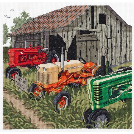 Auction Day Counted Cross Stitch Kit-11-1/4"X10-1/2" 14 Count