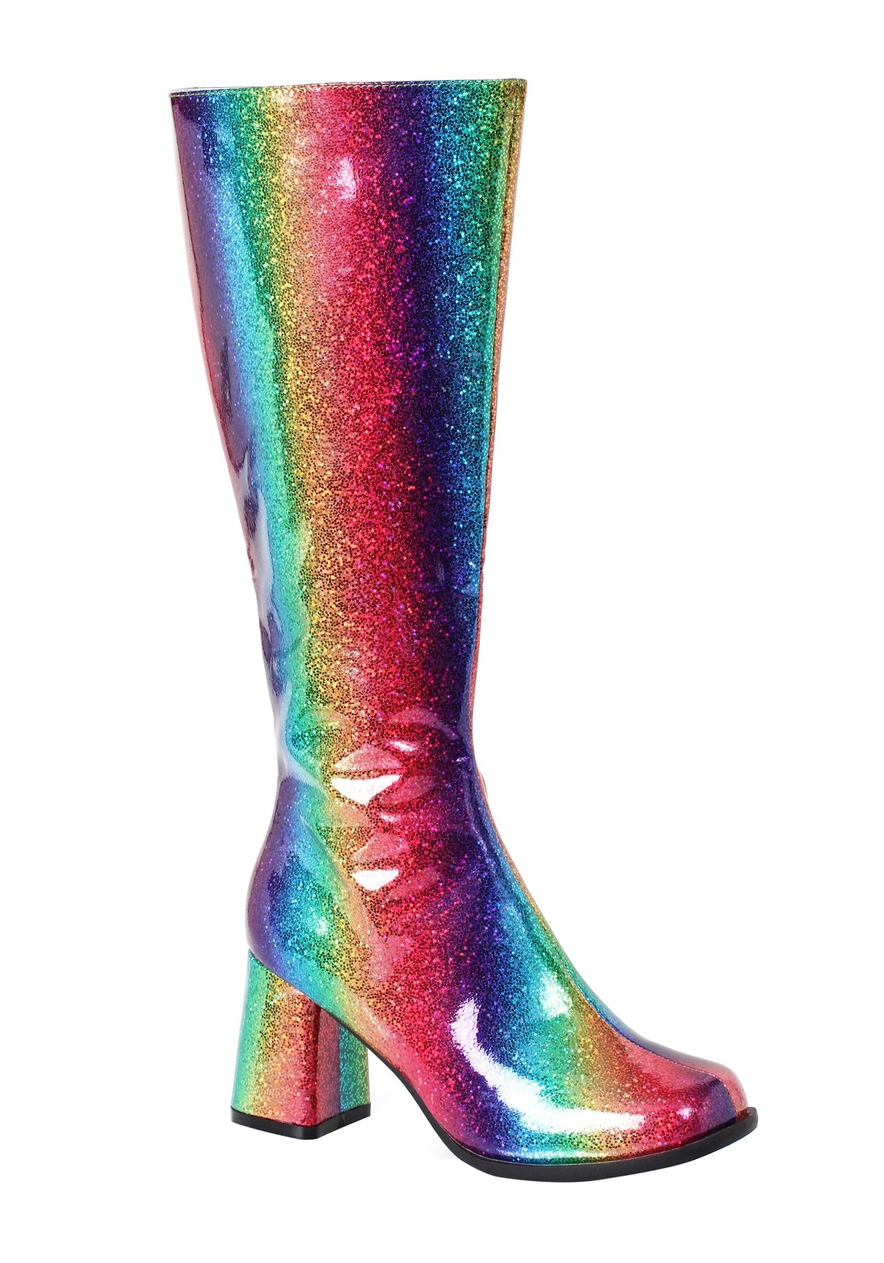 metallic gogo boots