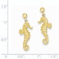thumbnail image 2 of Beautiful 14k Large Seahorse Dangle Post Earrings, 2 of 2