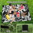 thumbnail image 2 of VUNATE Outdoor Rug Carpet 6'x9' Waterproof Reversible Patio Rug Portable Indoor Outdoor Rug Plastic Straw Rug for Beach RV Camping Garden Picnic Deck Backyard Tropical Porch Decor Black, 2 of 8