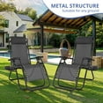 thumbnail image 6 of Simenmax Zero Gravity Chairs, Set of 2 Portable Recliner Beach Camping Patio Outdoor Folding Lounge Chair,Black, 6 of 9
