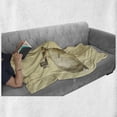 thumbnail image 5 of Squirrel Soft Flannel Fleece Blanket, Autumnal Forest Woodland Rabbit Animal Friends Watercolor Pattern, Cozy Plush for Indoor and Outdoor Use, 50" x 70", Beige and Dark Sand Brown, by Ambesonne, 5 of 5