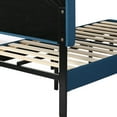 thumbnail image 5 of VECELO 2-Piece Twin Platform Bed Frame with Adjustable Headboard, No Box Spring Needed, Blue, 5 of 9