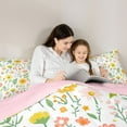 thumbnail image 5 of jejeloiu Cute Flowers Blossom Full Size Comforter Sets,Colorful Floral Daisy Bedding Comforter Set,Cartoon Plant Bedding Sets For Girls Kids,Breathable Home Decor Reversible,3-Piece, 5 of 8