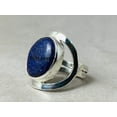 thumbnail image 3 of 925 Sterling Silver Ring For Womens, Lapis Lazuli Ring Gemstone Unique Handcrafted Ring For Her, 3 of 6