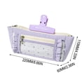thumbnail image 2 of DefiDgd Large Capacity Star Pattern Pencil Case with Clamp and Bow Edge,Durable Multi-layered Stationery Organizer Bag for Classroom Office and Travel Supplies Gift(Purple), 2 of 8
