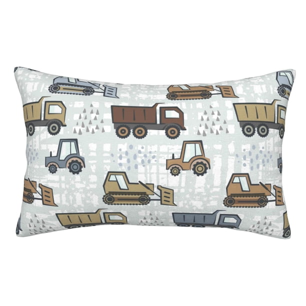 Balery Tractor and Dumper Funda de Cojín Estampada, Regalos para Mujeres, Regalos de Amor para Ella, Regalos para Novia o Esposa, Funda de Almohada-14"x20"
