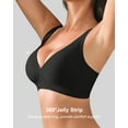 thumbnail image 4 of Daystry Womens Comfortable No Underwire Deep V Bras 360° Jelly Strip Wireless Soft Bra with Bra Extender, 4 of 8
