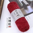 thumbnail image 1 of Nvzi Hilo de terciopelo de 75 g para tejer a ganchillo, hilo de chenilla esponjoso de terciopelo para mantas, hilo de felpa suave y grueso para tejer a ganchillo, rojo óxido, 1 of 4