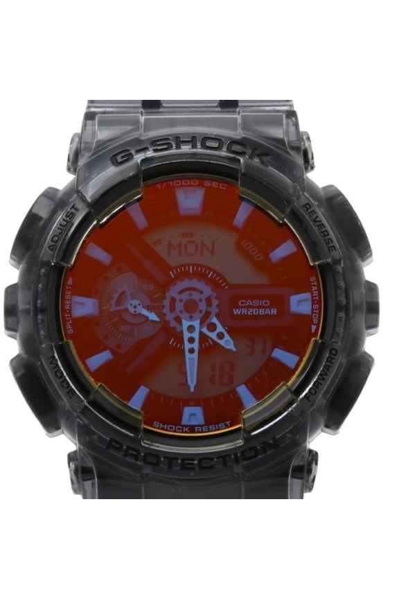 Pre-Owned CASIO G-SHOCK ANALOG-DIGITAL 110 SERIES GA-110TLS-8AJF Gradient Clear Black Resin...