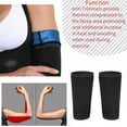 thumbnail image 6 of Windfall Arm Trimmers for Women - 1 Pair Sauna Sweat Arm Shaper Bands - Soft Spandex Arm Slimmer Trainer Sleeves for Sports&Workout, Blue, 6 of 8