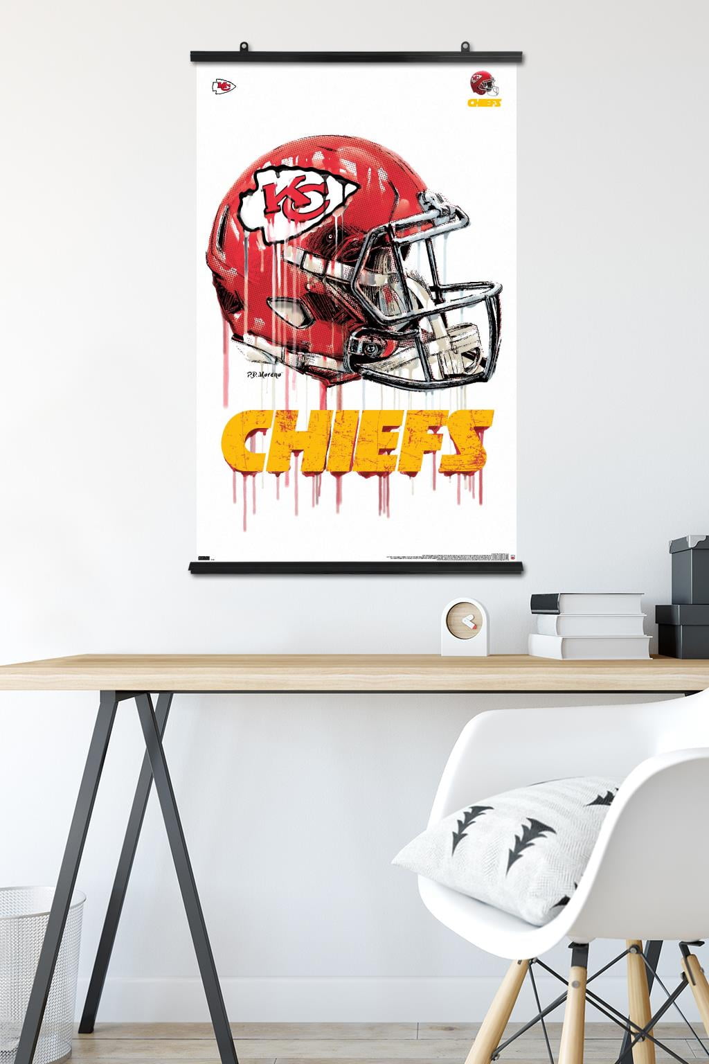 NFL Kansas City Chiefs - Drip Helmet 20 Wall Poster, 22.375 x 34