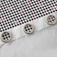 thumbnail image 4 of Erosebridal Pink Princess Bowknot Curtains Pack of 2 (42x84 Each),Black Classic Geometric Plaid Curtains Blackout For Teens, 4 of 7
