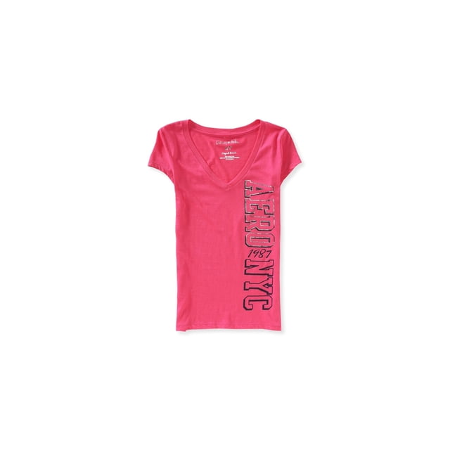 Aeropostale Womens Nyc 1987 Camiseta gráfica, rosa, pequeña Aeropostale Camiseta gráfica