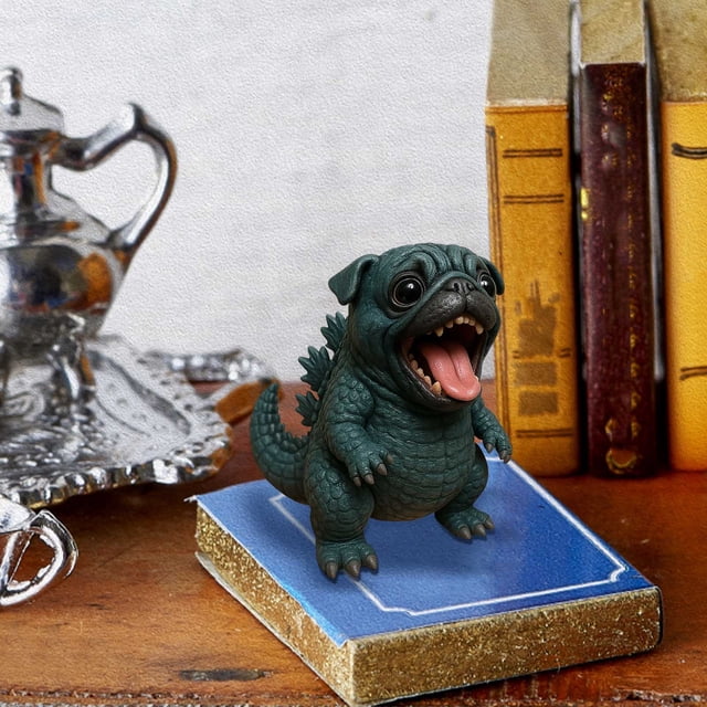 Figura de perro monstruo de resina, ideal para decoración del hogar, decoración de interiores, figuras de acción, coleccionables, para sala de estar, material de resina, tamaño mediano.