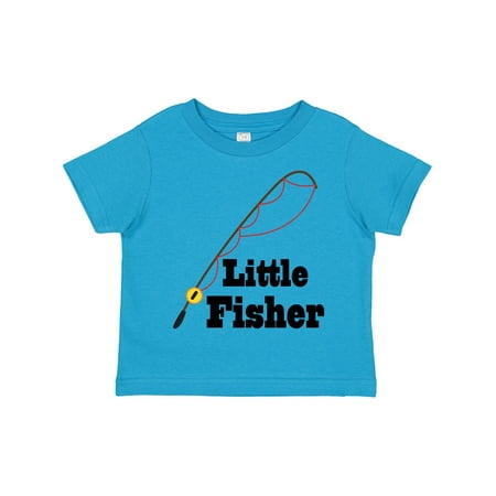 

Inktastic Little Fisher Fishing Gift Toddler Boy or Toddler Girl T-Shirt