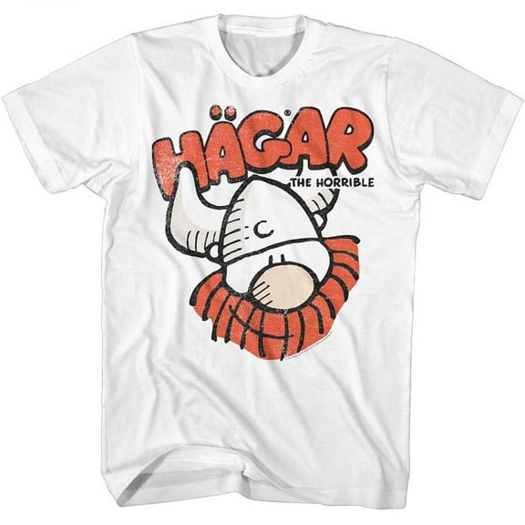 Hagar Hagar's Face White Adult T-Shirt