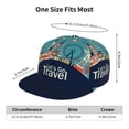 thumbnail image 6 of Fotbe Let's go Travel Flat Bill Visor Cap Classic Snapback Hat Polyester Foam Trucker Hat Trucker Cap Adjustable Baseball Cap, 6 of 9