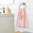 thumbnail image 3 of Yayeee 2 Pack Hand Towels for Bathroom 100% Cotton 16" x 28" Soft Absorbent Kitchen Towel, Flat Yellow Stars, 3 of 7