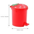 thumbnail image 2 of LOLIPPYY Small Red Desktop Trash Bin with Lid, Practical PP Plastic Garbage Can for Home and Office Use, 2 of 8