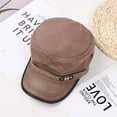 thumbnail image 5 of Men Casual Breathable Cotton Army Hat Sun Cap Baseball Cap Cadet Hat BEIGE, 5 of 8
