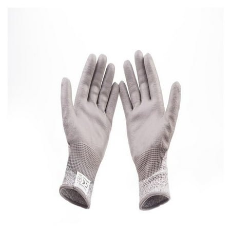 

Grey PU Coated Cut Resistant Glass Handing Gloves Reduce The Risk of Injury