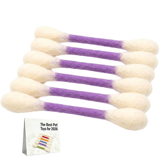 Cat with 6 Pk Chew Sticks for Indoor Boredom Teething Ropes Big Interactive Kitty Play Lover