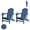 Navy Blue, variant on FUNBERRY Folding Adirondack Chairs Set of 2, All Weather HDPE Wood Texture Fire Pit Chairs with Cup Holder for Outdoor