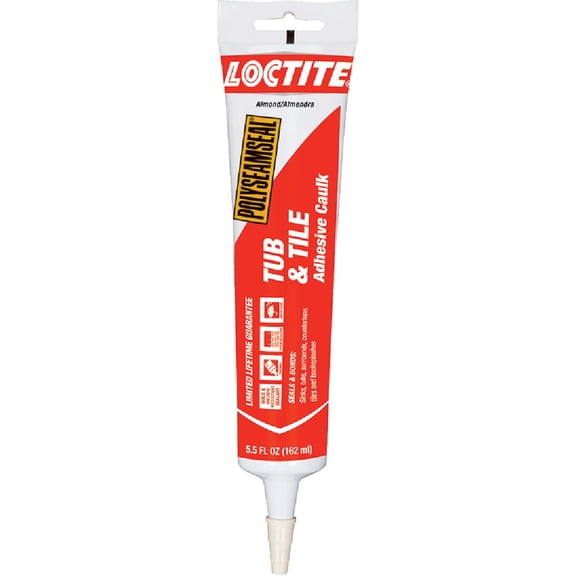 Loctite Polyseamseal Almond Tub and Tile Sealant, 5.5-Fluid Ounce Squeeze Tube 2138418