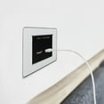 thumbnail image 2 of Wall Charger Power Plug Adapter Wall Mount Dual USB Adapter Panel (Stainless Steel Panel), 2 of 8
