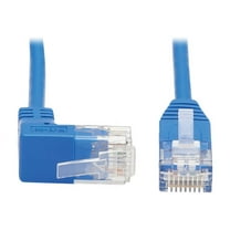 Tripp Lite 3ft RJ-45 Cat6 Ethernet Angled UTP Slim Molded Cable Blue N204S03BLUP